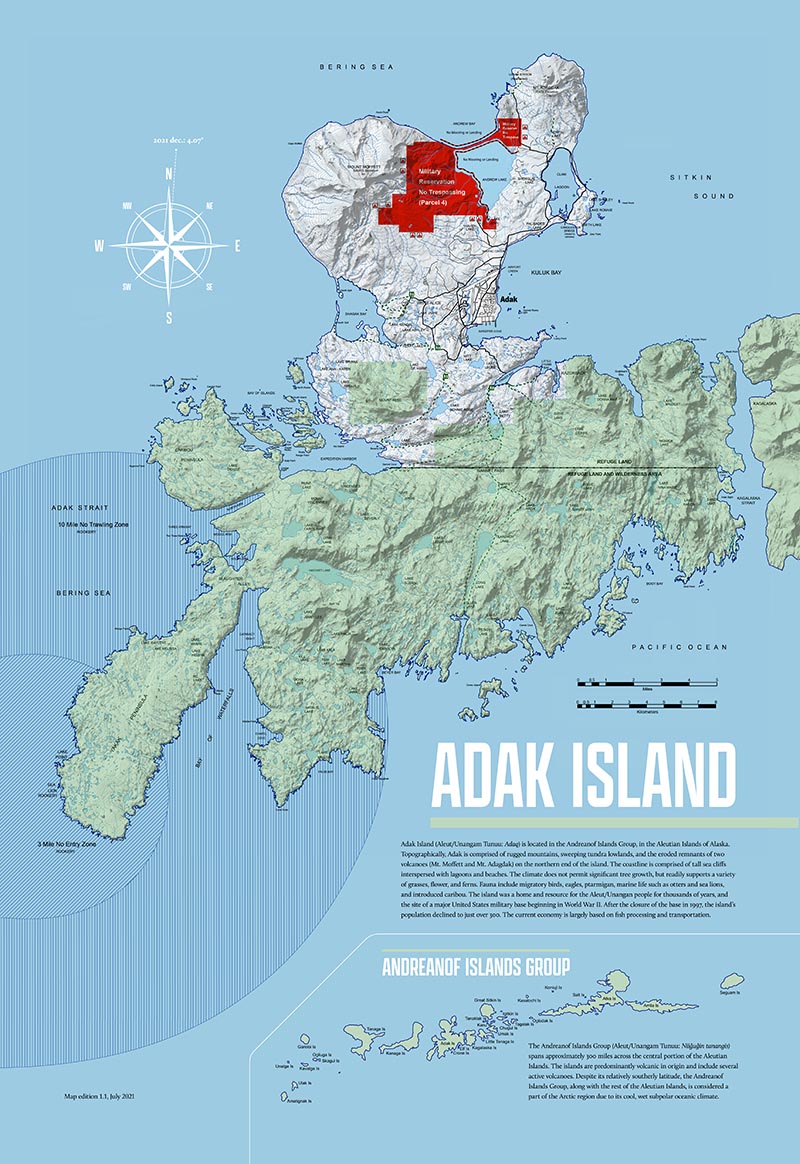 Adak Island Map Maps on